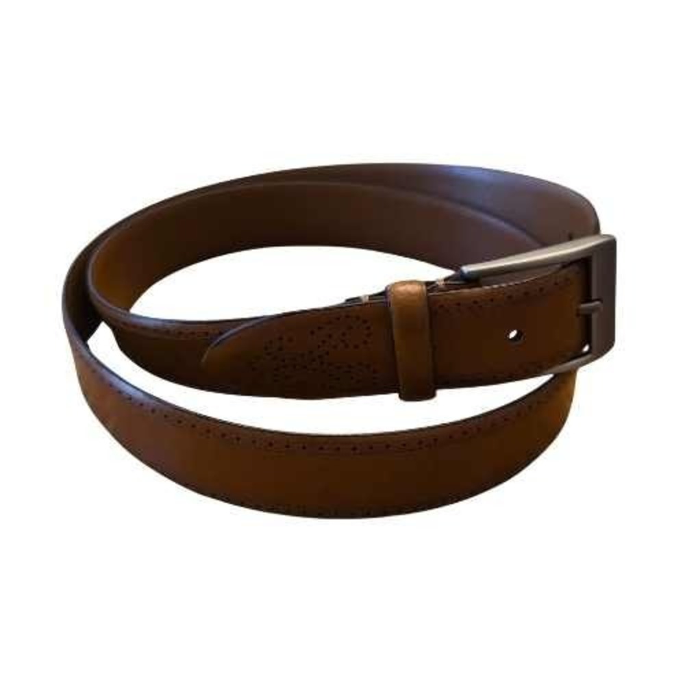 Size 42‎ Genuine Italian Leather Men's Dress Belt Brogue Wingtip Detail 48"x1.5"